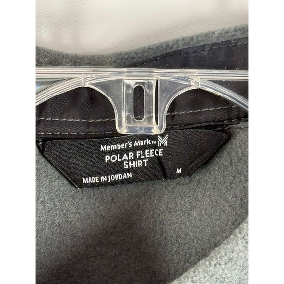 Members Mark polar fleece Men’s button front style shirt size medium - Picture 5 of 8